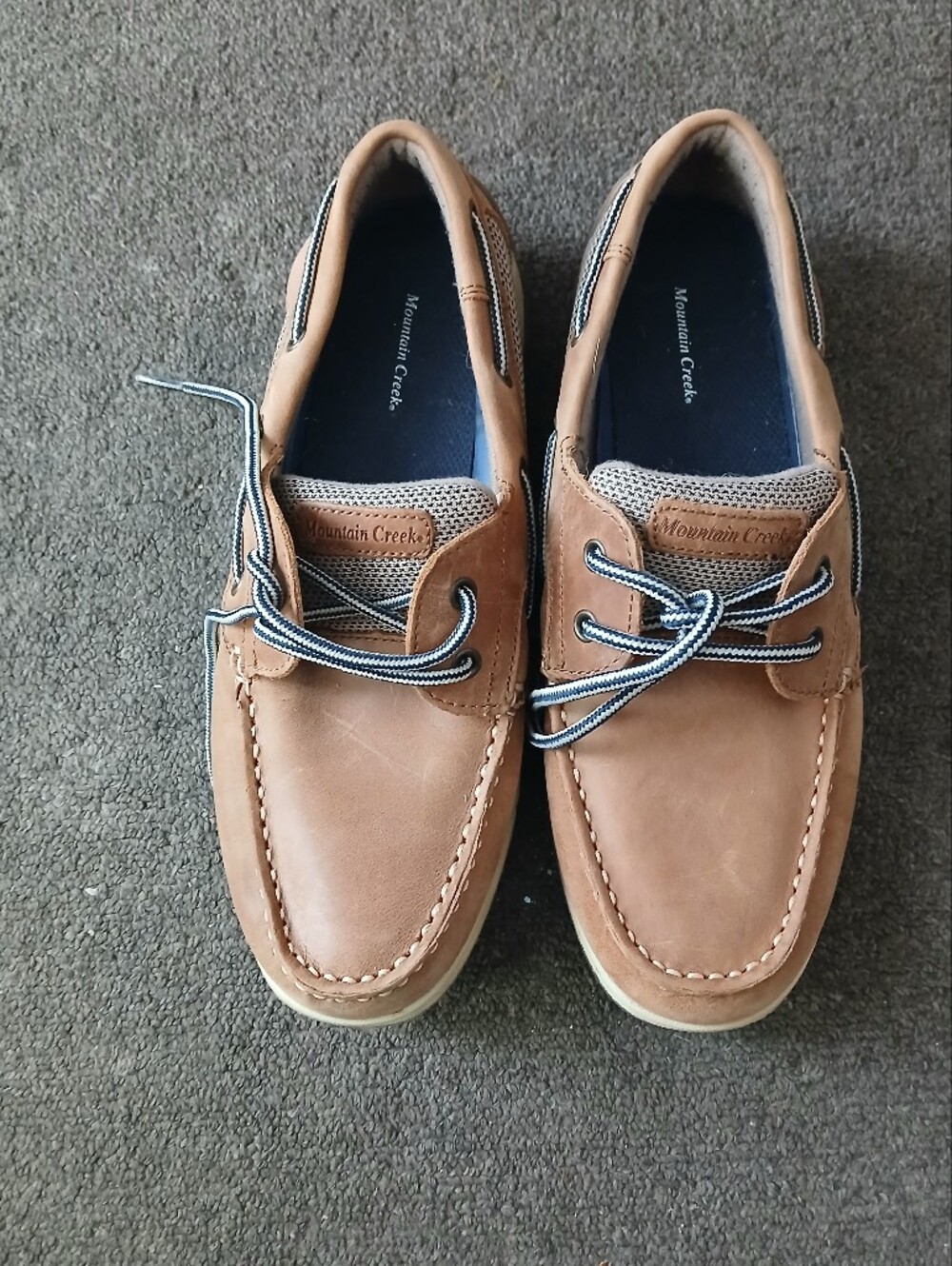 Mountain Creek  Men’s Tan Leather Boat Shoes
